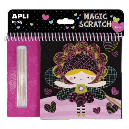 APLI "Magic Scratch Fairies" Varázsfüzet tündér mintákkal