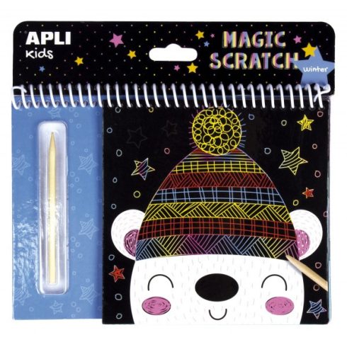 Apli "Magic Scratch Winter" Varázsfüzet téli mintákkal