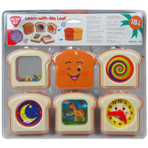 Playgo Toys 01672-0 Vidám készségfejlesztő kenyérszeletek