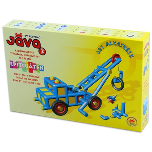 Peppino 850282 Jáva 3 kreatív 651 darabos építőjáték készlet