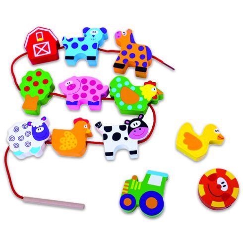 Tooky Toys TKB510-B Farmállatkás összefűzhető fajáték