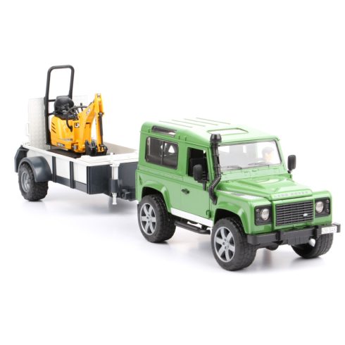 Bruder Land Rover Defender utánfutóval és JCB 8010 CTS markolóval (1:16)