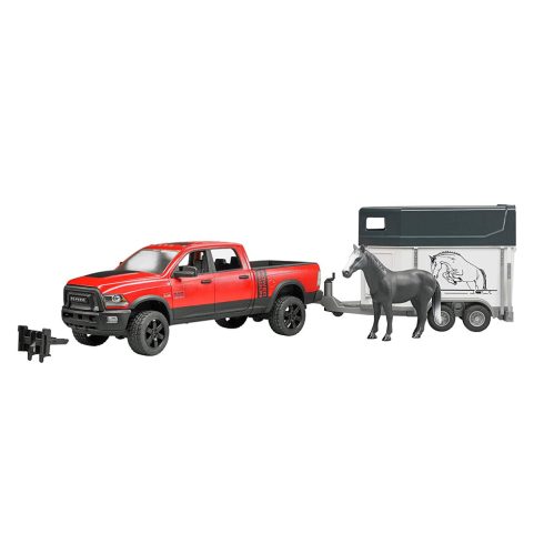 Bruder RAM 2500 Power Wagon Lószállító kocsival és lóval (1:16)