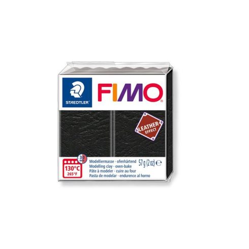Staedtler FIMO Leather Effect Égethető gyurma 57 g - Fekete