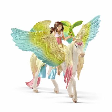 Schleich Sarah tündér Pegasussal figura