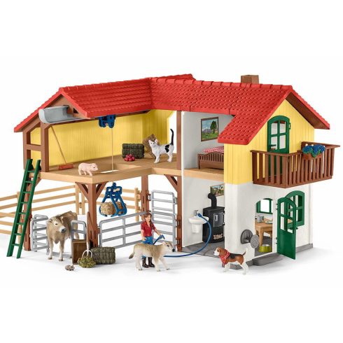 Schleich 42407 Farm World Nagy farm ház figurákkal