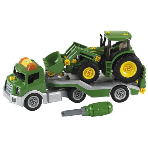 Theo Klein 3908 John Deere szállító traktorral (1:24) - Zöld