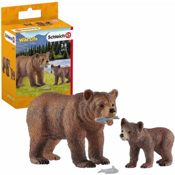 Schleich Grizzlymama kölykével