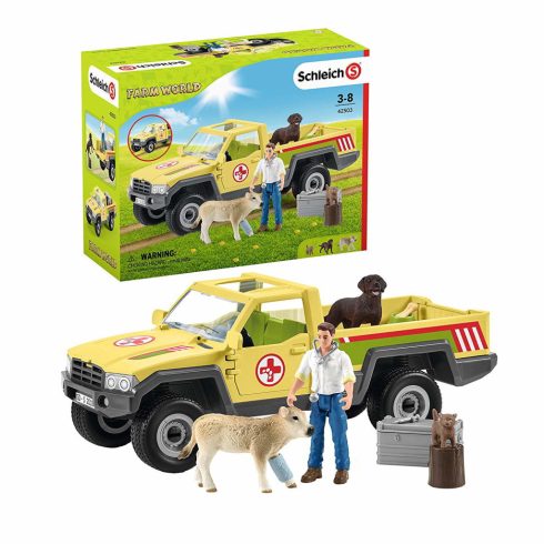 Schleich Farm World: Állatorvos a farmon készlet figurákkal