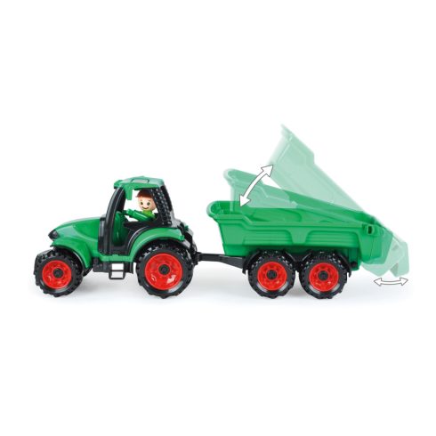 Lena: Truckies traktor utánfutóval és figurával 36cm