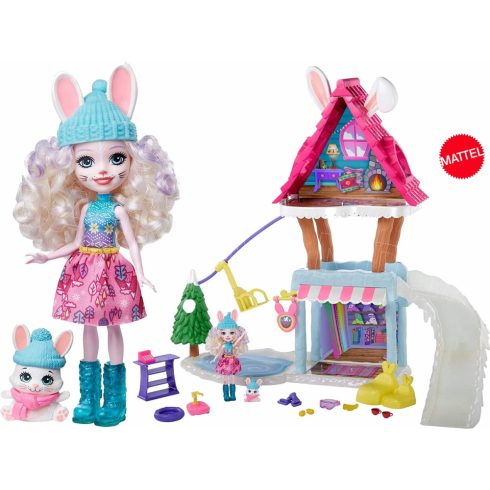 Mattel Enchantimals: Téli üdülő központ Bevy Bunny babával