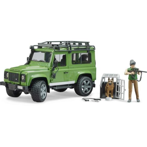 Bruder Land Rover Defender: Erdész terepjáróval és kiegészítőkkel