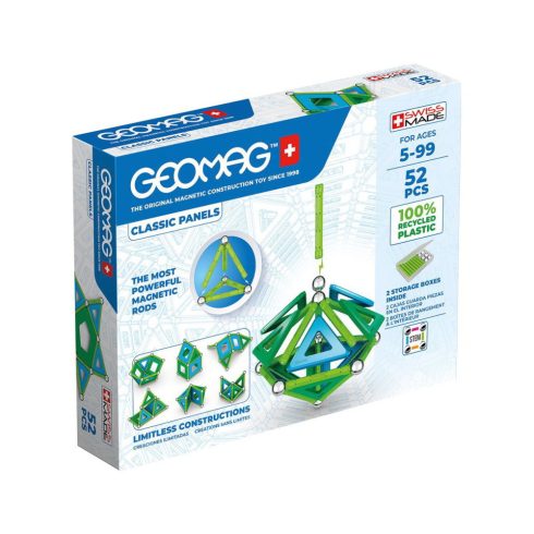 Geomag: Green Line Panels - 52 darabos mágneses építőjáték