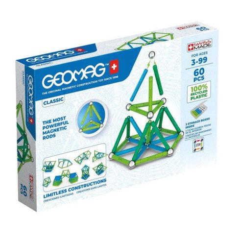 Geomag: Classic Green Line mágneses építőjáték 60 darabos készlet