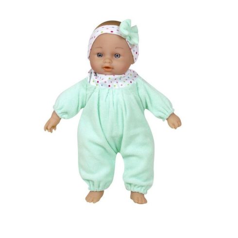Lissi: Puha testű játékbaba türkiz ruhában - 28 cm