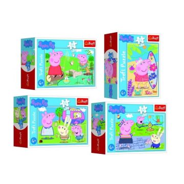   Trefl Peppa malac boldog napja - 54 darabos 4 féle mini puzzle