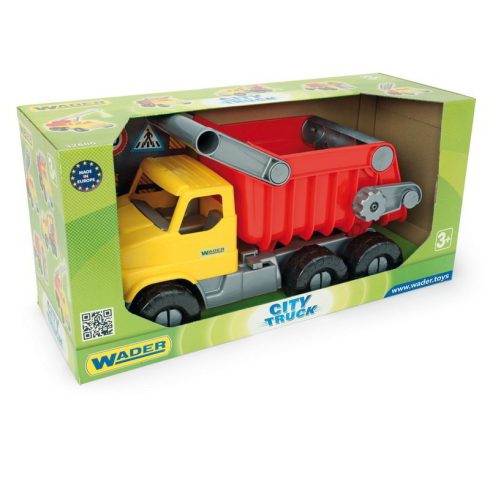 Wader: City Truck dömper teherautó - Piros/sárga
