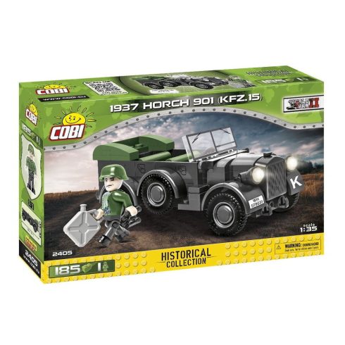 Cobi 1937 Horch 901 Kfz 15 Katonai off road autó 185 darabos építőjáték