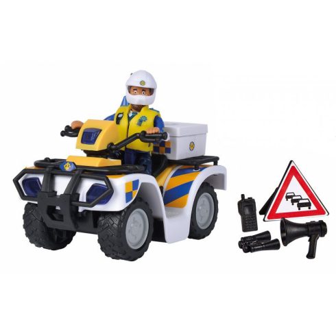 Dickie Toys Rendőrségi quad Malcolm figurával