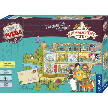   Kosmos Story Puzzle: A varázslatos állatok iskolája - 200 darabos puzzle (Német nyelvű)