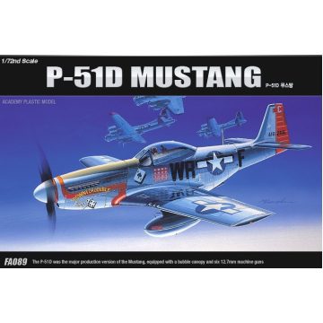   Academy P-51D Mustang vadászrepülőgép műanyag modell (1:72)