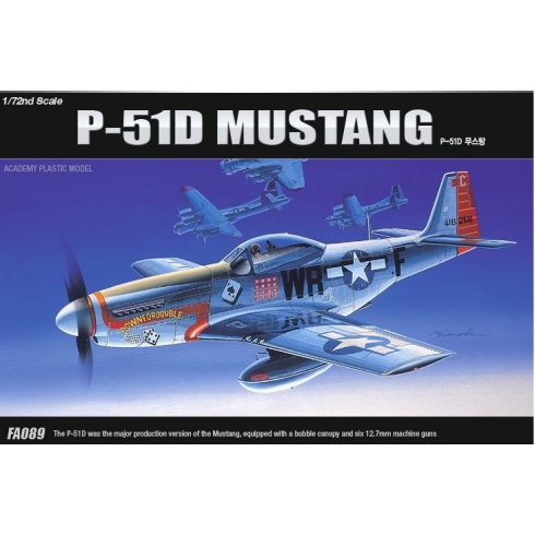 Academy P-51D Mustang vadászrepülőgép műanyag modell (1:72)