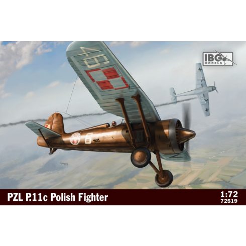 IBG Models PZL P.11c Polish Fighter Plane vadászrepülőgép műanyag modell