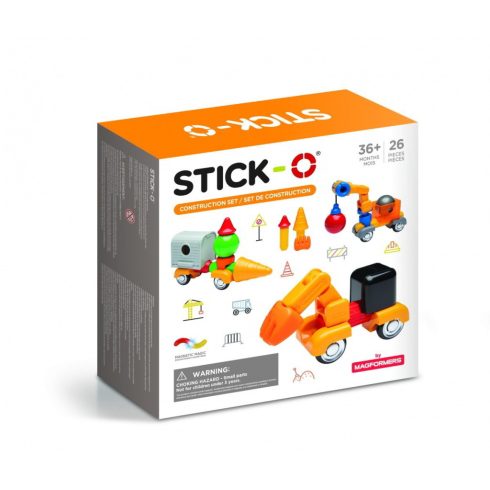 Magformers Stick-o Construction 26 darabos mágneses építőjáték készlet