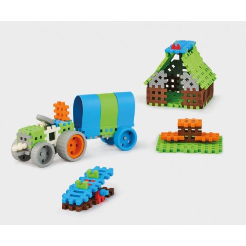 Marioinex 903827 Waffle Mini blocks Farmer 90 darabos építőjáték készlet