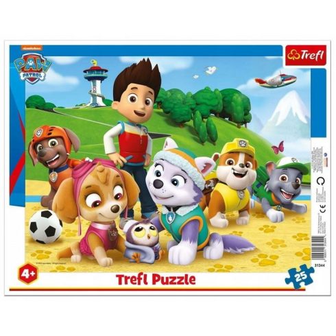 Trefl Mancs Őrjárat nyomon - 25 darabos keretes puzzle
