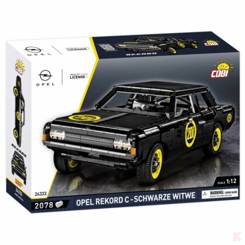 Cobi Opel Rekord C Schwarze Witwe autó 2078 darabos építőjáték 1:12