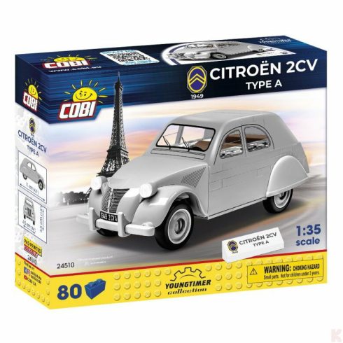 Cobi Citroën 2CV Typ A (1949) autó 80 darabos építőjáték 1:35