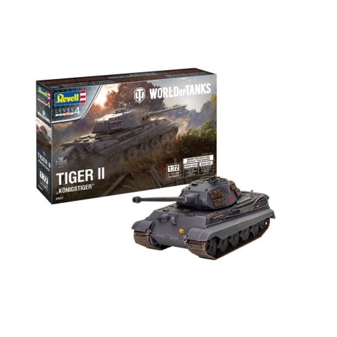 Revell Tank Tiger II Ausf. B Konigstiger World of Tanks műanyag modell (1:72)