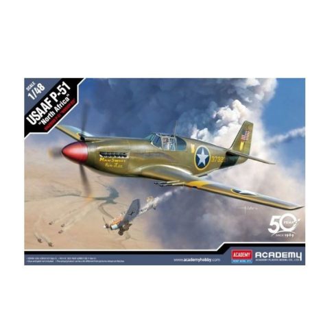 Academy USAAF P-51 North Africa repülőgép műanyag modell (1:48)