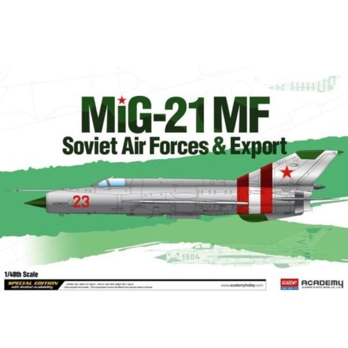 Academy MiG-21MF Soviet Air Force&Export vadászrepülőgép műanyag modell (1:48)