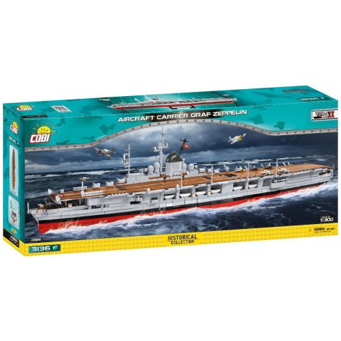 Cobi Aircraft Carrier Graf Zeppelin hajó 3136 darabos építőjáték 1:300