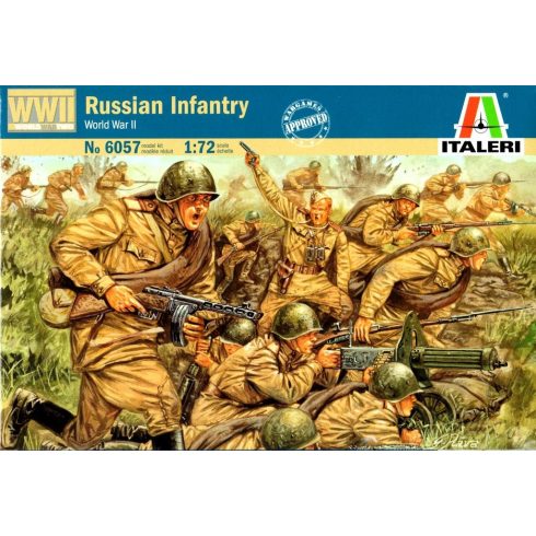 Italeri Russian Infantry Rifle Forces orosz gyalogsági figurák műanyag makett