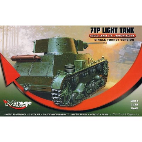 Mirage Hobby 7TP Egytornyú tank műanyag modell (1:72)