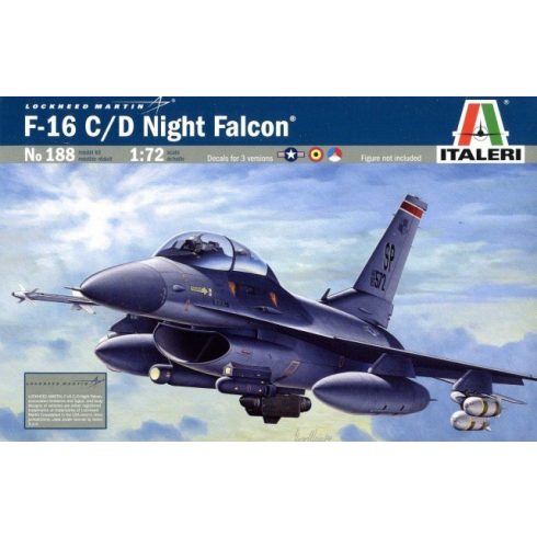 Italeri F-16 C/D Night Falcon repülőgép műanyag modell ( 1:72)