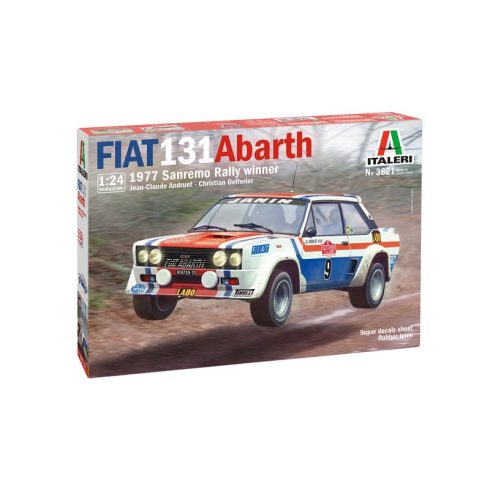 Italeri Fiat 131 Abarth 1977 San Remo Rally Win autó műanyag modell (1:24)