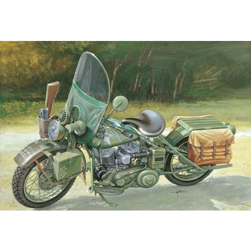 Italeri US Army WWII motorkerékpár műanyag modell (1:9)