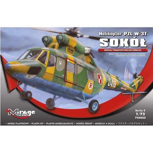 Mirage Hobby PZL W-3T SOKOL helikopter műanyag modell (1:72)