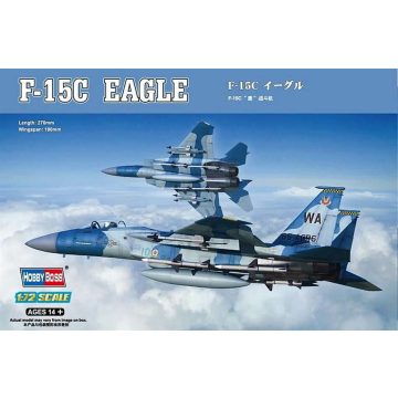   HobbyBoss F-15C Eagle vadászrepülőgép műanyag modell (1:72)