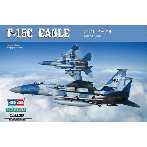 HobbyBoss F-15C Eagle vadászrepülőgép műanyag modell (1:72)