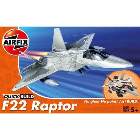 Airfix QUICKBUILD F-22 Raptor vadászrepülőgép műanyag modell (1:72)