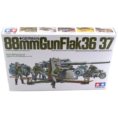 Tamiya Német 88mm Gun Flak 36.37 légelhárító löveg műanyag modell (1:35)