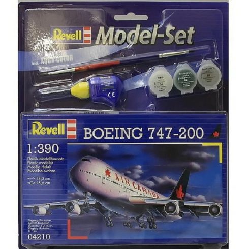 Revell Set Boeing 747-200 Utasszállító repülőgép műanyag modell (1:390)