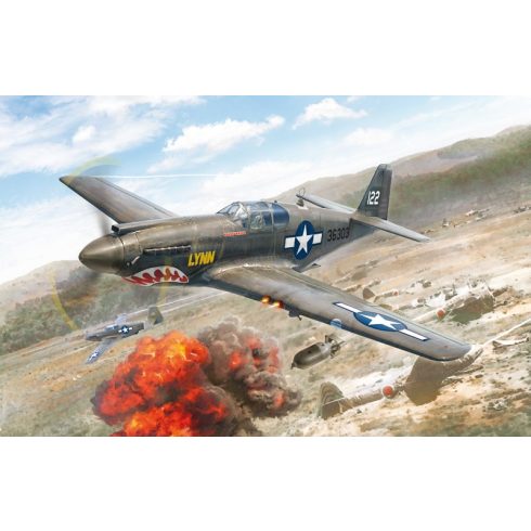 Italeri P-51A Mustang vadászrepülőgép műanyag modell (1:72)