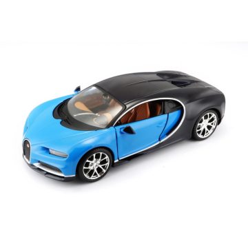 Maisto Bugatti Chiron Fekete/Kék autó fém modell (1:24)