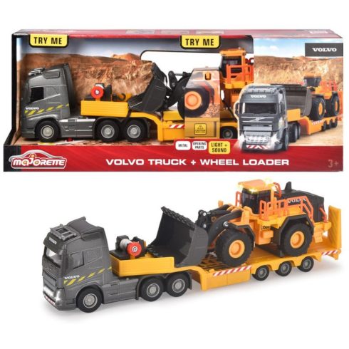 Majorette Volvo Truck FH-16 Autószállító (1:45) - Szürke/Narancs